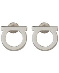 Ferragamo - Gancini Logo Stud Earrings - Lyst