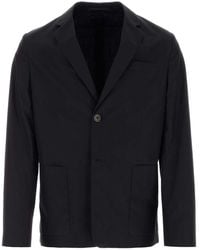 Prada - Midnight Cotton Blazer - Lyst