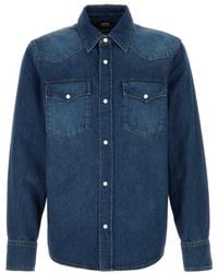 A.P.C. - Regular Solid Shirt - Lyst