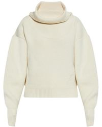 Jacquemus - Wool-Cashmere Blend Sweater With Voluminous Sleeves - Lyst