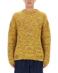 YMC - Mustard Knitted Sweaters - Lyst