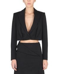 McQueen - Solid Notched Lapel Jacket - Lyst