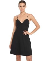 DSquared² - Solid V Neck Mini Dress - Lyst