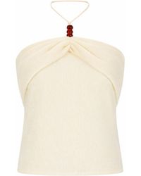 Magda Butrym - Solid Halter Neck Top - Lyst