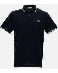 Stone Island - Straight-Fit Cotton Polo With Logo Patch - Lyst
