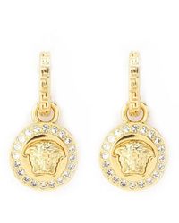Versace - Golden Medusa Drop Earrings - Lyst