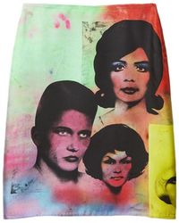 Versace - Printed Silk Twill Pencil Skirt - Lyst