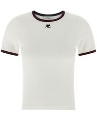 Courreges - 'Signature Contrast' T-Shirt - Lyst