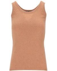 LA ROSE - Solid Round Neck Top - Lyst