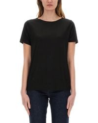 Fay - Solid Round Neck T-Shirt - Lyst