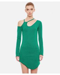 JW Anderson - Glitter Cut-Out Asymmetric Dress - Lyst