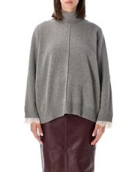 Alberta Ferretti - Mock Collar Sweater - Lyst