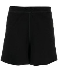Ganni - Drawstring Organic Cotton Shorts - Lyst