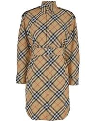 Burberry - Check Motiv Cotton Shirt Dress - Lyst