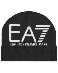 EA7 - Logo Beanie Cap - Lyst