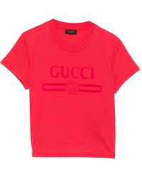 Gucci - Logo Crew Neck T-Shirt - Lyst