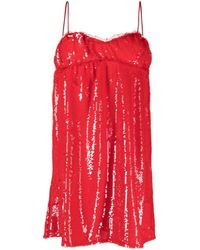 Ganni - Sequinned Sleeveless Minidress - Lyst