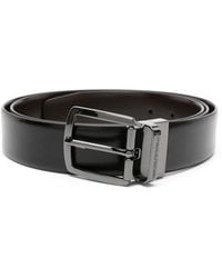 Emporio Armani - Solid Reversible Belt - Lyst