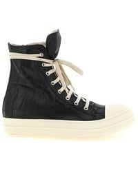 Rick Owens - Textured High-Top Sneakers - Lyst