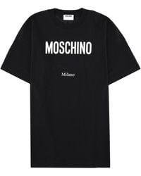 Moschino - Moschino Logo-Printed Cotton T-Shirt - Lyst