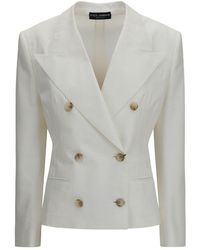 Dolce & Gabbana - Solid Notched Lapel Blazer - Lyst