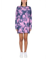 Off-White c/o Virgil Abloh - Tie-Dye Sweatshirt Dress - Lyst