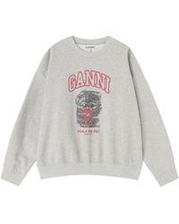 Ganni - Ganni Organic Cotton Print Sweatshirt - Lyst