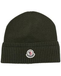 Moncler - Dark Logo Beanies Cap - Lyst
