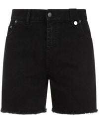 Egonlab - Stonewashed Cotton Denim Shorts - Lyst