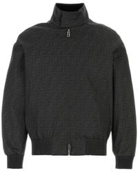 Fendi - Embroidered Polyester Blend Bomber Jacket - Lyst