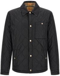 Burberry - Quilted Shirt Collar Jacket - Lyst