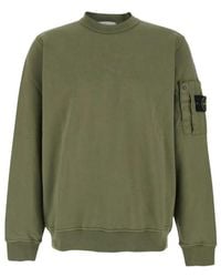 Stone Island - Solid Crew Neck Sweatshirt - Lyst
