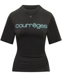 Courreges - Signature T-Shirt With Stampaint Design - Lyst
