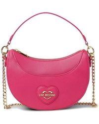Love Moschino - Fuchsia Logo Small Shoulder Bag - Lyst