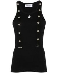 The Attico - Solid Round Neck Top - Lyst