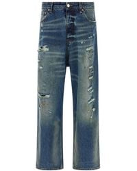 Vetements - Distressed Baggy' Jeans - Lyst