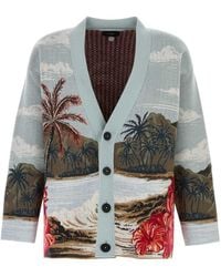 Alanui - Embroidered Wool Blend Cardigan - Lyst