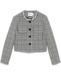 Self-Portrait - Jacket With Houndstooth Pattern - Lyst