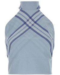 Prada - Light Mock Collar Top - Lyst