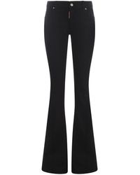 DSquared² - Flared Mid Rise Jeans - Lyst