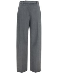 THE LATEST - Straight Flat Front Pants - Lyst