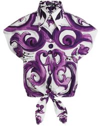 Dolce & Gabbana - Top With 'Majolica' Print - Lyst