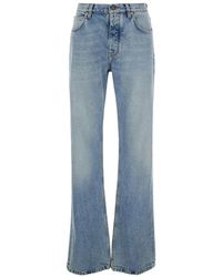 Balenciaga - Light Low Waisted Straight Jeans - Lyst