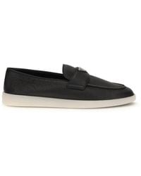 Prada - Logo Classic Loafers - Lyst