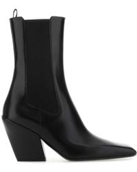 Prada - Leather Ankle Boots - Lyst