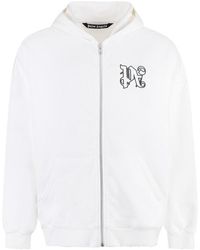 Palm Angels - Palm Angels Full-Zip Cotton Hoodie - Lyst