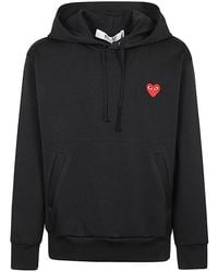 Comme des Garçons - Logo Print Cotton Hoodie - Lyst