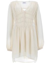 Isabel Marant - Pleated V Neck Mini Dress - Lyst