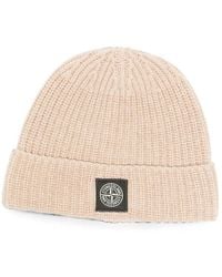 Stone Island - Knitted Beanie Cap - Lyst