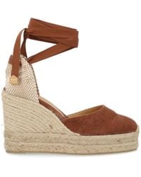 Castañer - Solid Ankle-Strap Wedges - Lyst
